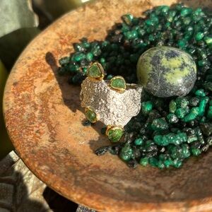 German Kabriski Tippa Tsavorite Rough Ring